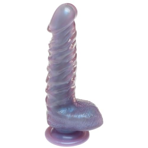 California Exotics Crystal Cote Dildo, Purple, 7 Inches image